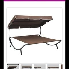 double sunbed with canopy