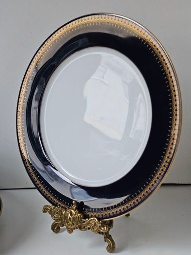 NEW The Royal "Romanov" Collection by Christineholm Cobalt Blue  and Gold Dinner Set