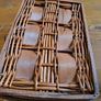 Rustic Handmade Wooden Basket Tray Image 4
