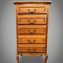 Vintage French Country Carved Oak Tallboy Image 3