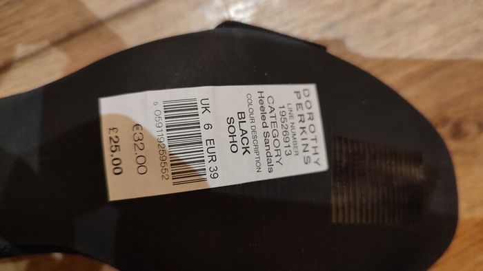 Womens Shoes Heels Sandals Heels Size UK6 EU39 Dorothy Perkins Black Soho New