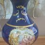 Vintage blue and gold ceramic table lamp Image 3