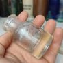 195 - Set of 3 Vintage Clear Glass Cork Screw Top Decorative Collectible Inkwells Ink Bottles Image 2