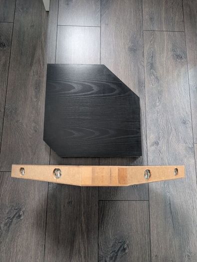Black corner shelves