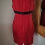 Stunning Sonia Pena Red Wool-Blend Tweed Occasion Dress - Uk10-12 Image 6