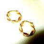 Pristine 9ct Gold 1" Twisted Rope Hoop Earrings Image 7