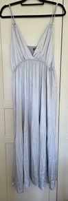Zara silver slip dress