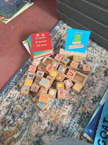 Wooden letter and number blocks