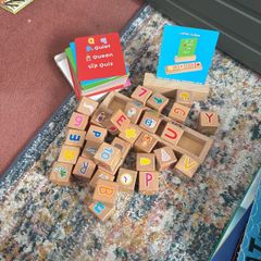 Wooden letter and number blocks