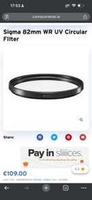 High quality filter thread sigma Sigma 77mm 82mm 92mm WR UV Circular FIlter
