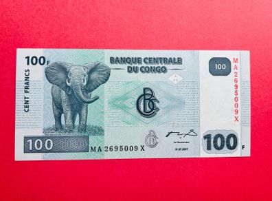CONGO. D.R  100. FRANCS  . 2007   ( uncirculated ) Pick  98a