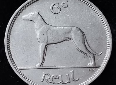 Ireland - 1940 - 6 Pence - Wolfhound - KM.13 - [535]