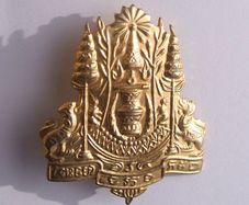 Royal Cambodian Armed Forces (Khmer army) - a RCAF military cap badge