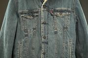Levi's Blue Denim Sherpa Jacket
