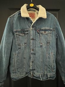Levi's Blue Denim Sherpa Jacket