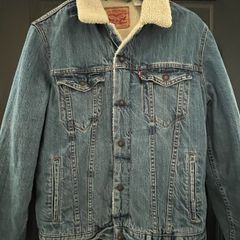 Levi's Blue Denim Sherpa Jacket