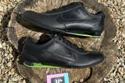 Rare Retro Nike Shox Black Leather Neon