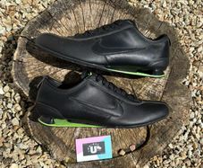 Rare Retro Nike Shox Black Leather Neon