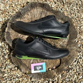 Rare Retro Nike Shox Black Leather Neon