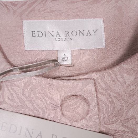 Edina Ronay Blush Pink Embossed Pattern Coat Size L/XL