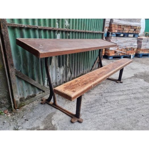 School Desk Cast Frame with Teak tops 4x available KAS160