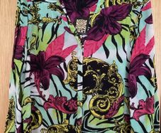 Vintage BIBA Baroque Print Shirt Blouse Size 18 New
