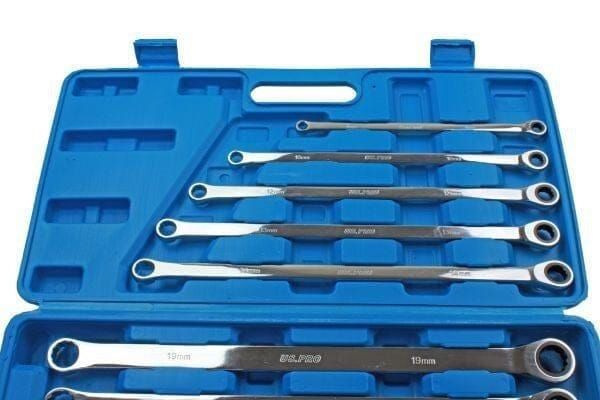 10 Piece Extra Long Ratchet Ring Spanner Set