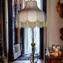 Exquisite large very heavy antique brass lamp Image 2