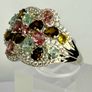 Multi-Tourmaline Zircon Cluster Ring Image 4