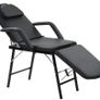 Portable Faux Leather Massage Table Cosmetic Chair Black Image 4