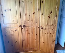 Solid Pine Wardrobe & Matching Bedside Lockers Set of 3