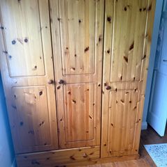 Solid Pine Wardrobe & Matching Bedside Lockers Set of 3