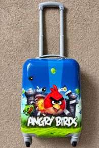 Kids Angry Birds Suitcase  Lightweight 4 Wheel Cabin Size Trolley
