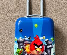 Kids Angry Birds Suitcase  Lightweight 4 Wheel Cabin Size Trolley