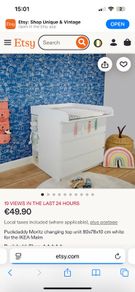 Puckdaddy changing table ikea drawer topper