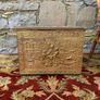 Embossed Brass Coal Box  or Log Bin Image 3