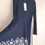 F&F Polka dots Girls Dress 12-13Y | New | Navy Blue Floral Image 3
