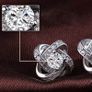 Earrings Womens 925 Sterling Silver Stud Cubic Zirconia Ear Studs One Pair Cubic Zirconia Earrings Gifts for Mother's Day Gift Box Image 3