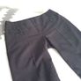 Pinstripe 29" Leg Black Trousers - Size12 Image 4