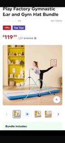 gymnastic bar and mat