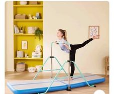 gymnastic bar and mat