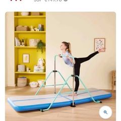gymnastic bar and mat