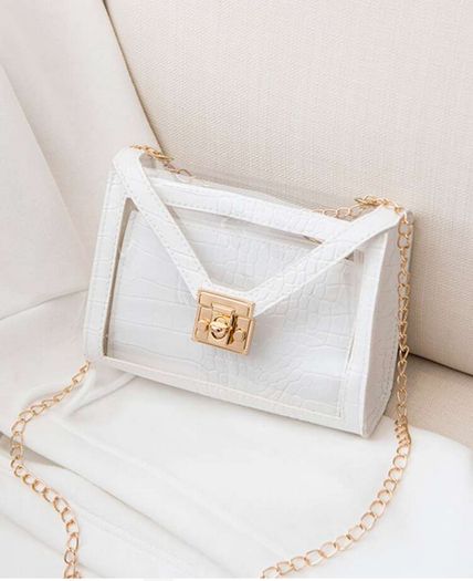 jelly crocodile pattern crossbody bag