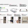 Wall Mounted Floating Shelves, Set of 3, Hanging Rustic Shelves Wire Frame for Bathroom Bedroom Living Room Kitchen, Home and Office Decor (FREE POSTAGE) Image 3