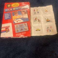 Vintage 80's "Tile Pictures" Art and Craft