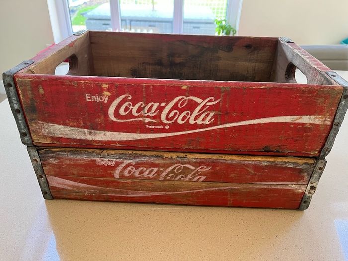 Coca Cola American 70's Wood Crates x2