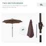 Garden Parasol with 24 LED Solar Light Image 8