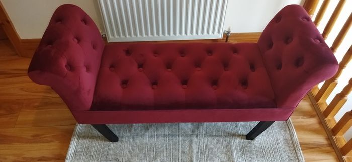 Velvet Bench  Wine/Burgundy