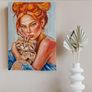 "Happy Together"striking oil painting on canvas Image 5