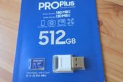 Genuine Samsung Pro Plus MicroSD 512 GB + usb adapter